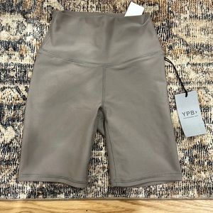 NWT Abercrombie YPB Your Personal Best 7" Bike Biker Bicycle Shorts Taupe XXS